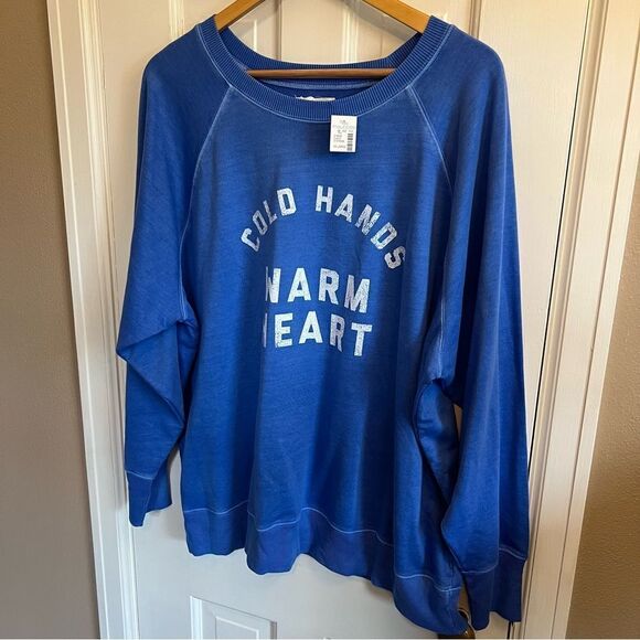 Maurice’s Blue Cold Hands Warm Heart Sweatshirt NWT - Picture 8 of 8